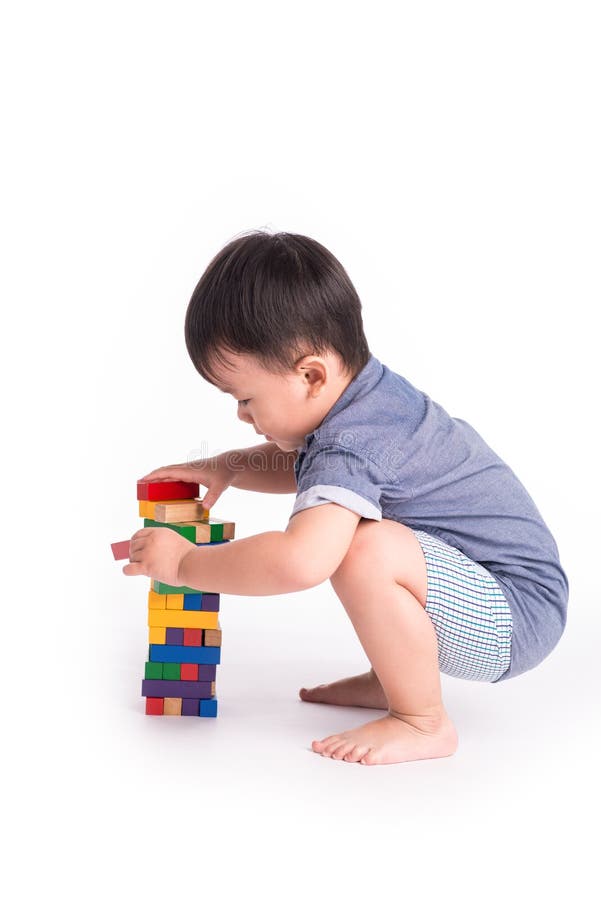Boy Playing With Blocks stock photography Boy Playing With Blocks stock photography