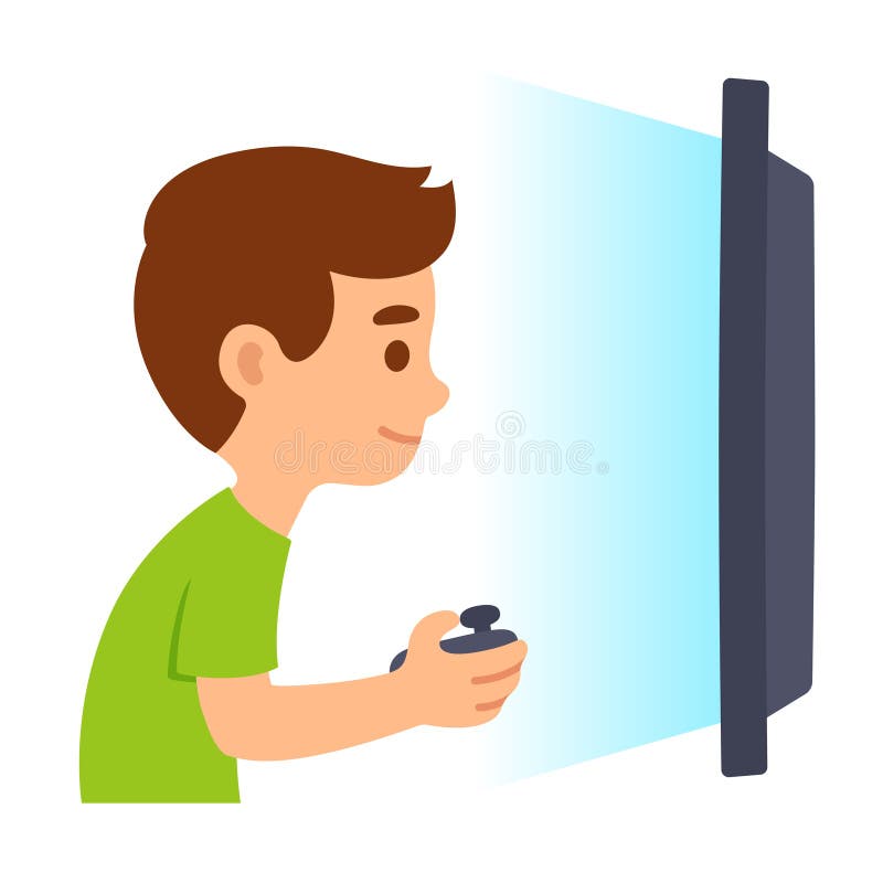 Boy playing video games stock vector. Illustration of online - 120798586 Boy playing video games stock vector. Illustration of online - 120798586