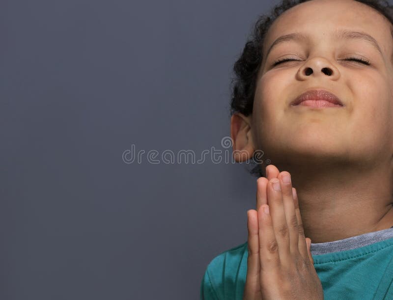 Boy Praying To God Stock Photo Stock Photo Image Of Clasped Dark