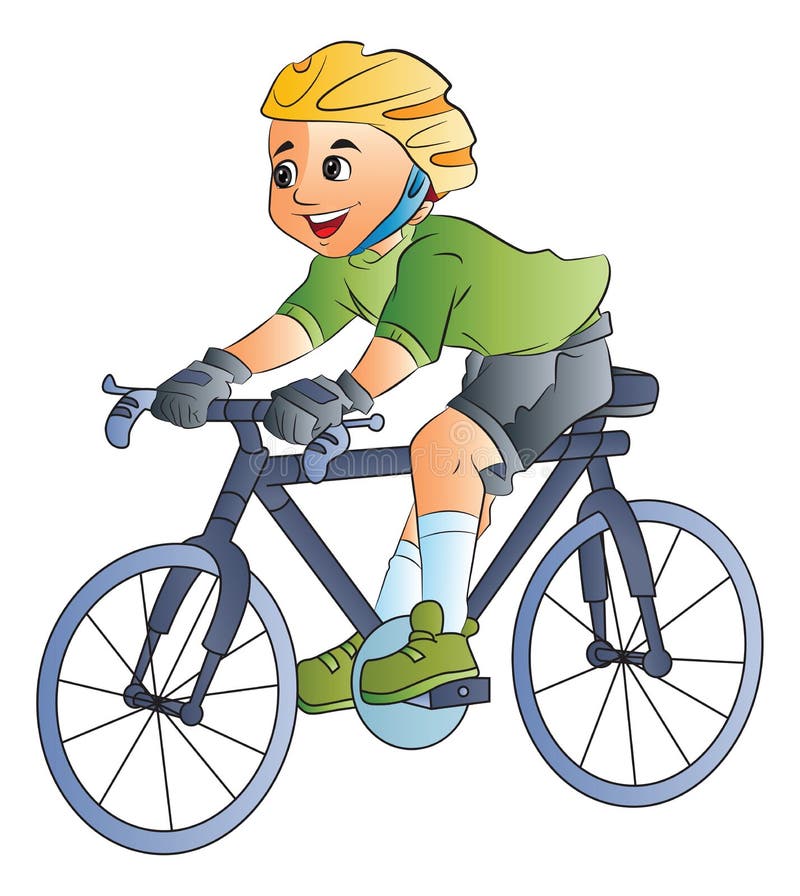 Riding Bicycle for Different Purpose Vector or Color Illustration Stock