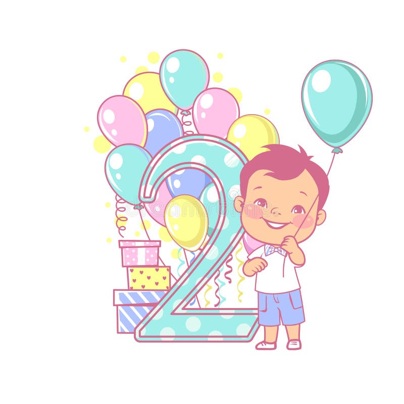 Boy`s birthday. stock illustration Boy`s birthday. stock illustration