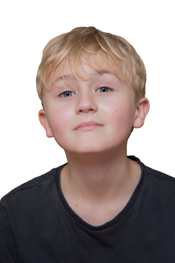 On the boy`s face misunderstanding royalty free stock images