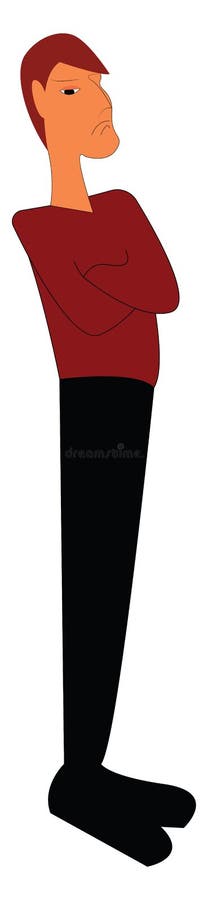 A Tall Boy is Standing Crossed Hand is Not Happy about Something Vector Color Drawing or Illustration Stock Vector - Illustration of confused, model: 160059116 A Tall Boy is Standing Crossed Hand is Not Happy about Something Vector Color Drawing or Illustration Stock Vector - Illustration of confused, model: 160059116