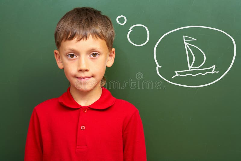 Boy and sail stock images