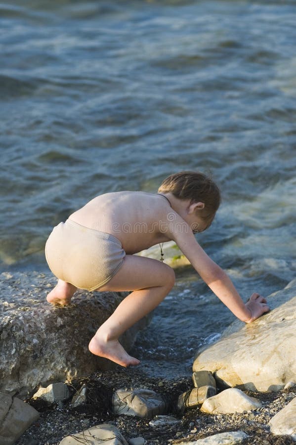 The boy on the sea