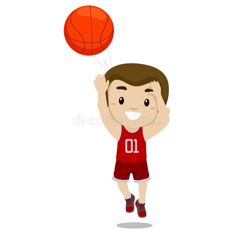 Boy Shooting The Ball Stock Vector Illustration Of Cute