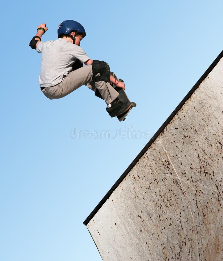 Boy skateboarding