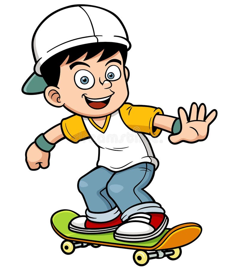 Boy skating stock vector. Image of club, skate, game - 36068040