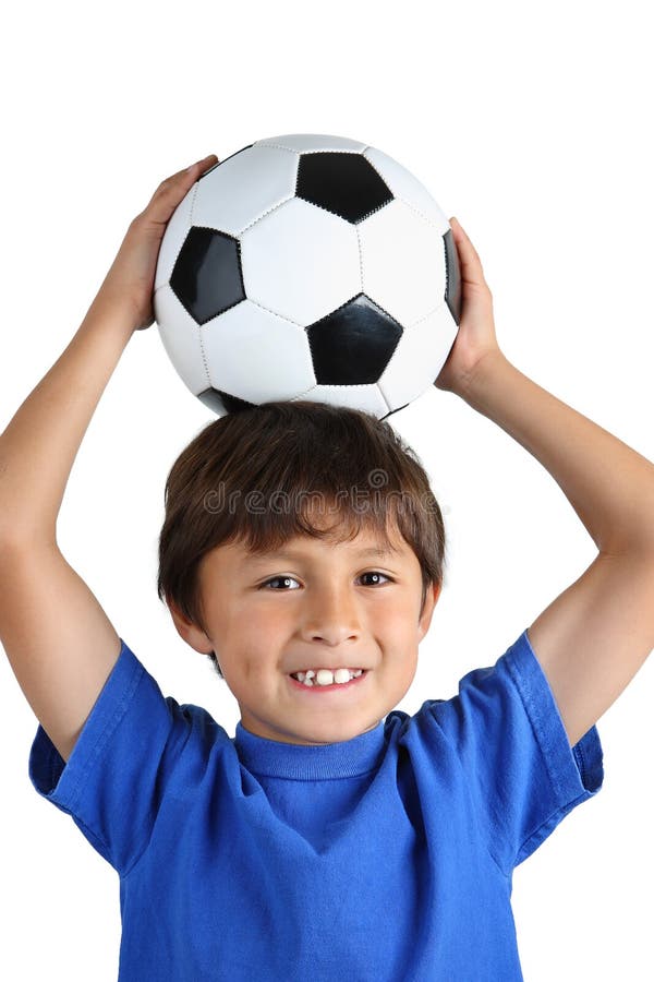 Boy with Soccer Ball stock image. Image of happy, black 27719327