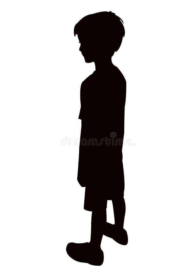 boy standing silhouette