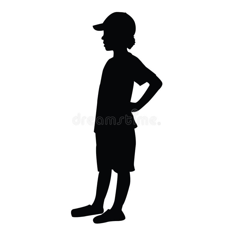 boy standing silhouette