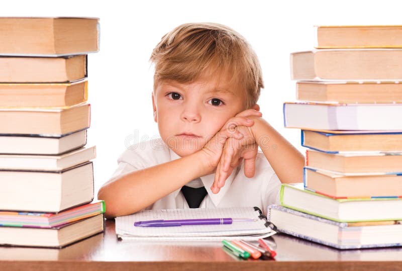 Boy studying stock photo. Image of child, boys, education 15821526