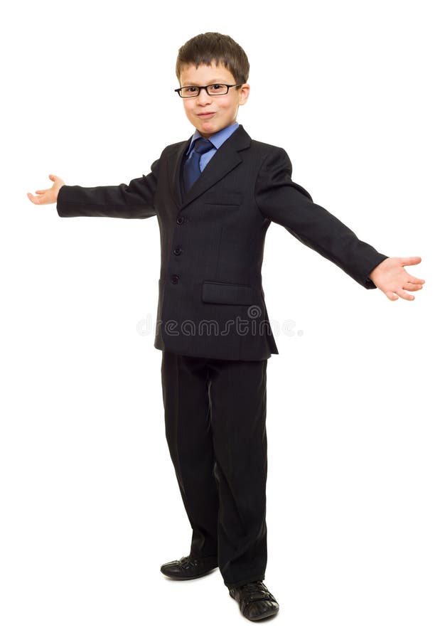 Boy in suit stock image. Image of isolated, boss, emotion 51603795