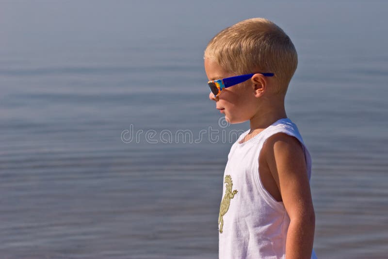 Boy with sunglasses stock image. Image of summer, holiday 6720853