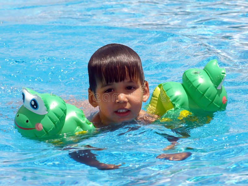 Boy swimming stock photo. Image of relaxation, baby, pool 5610800