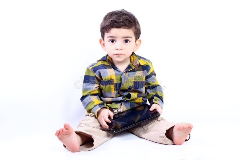 Little Boy Playing with Toys Stock Image - Image of isolated, full ...