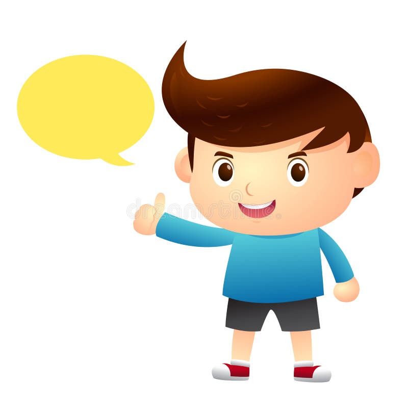 Boy Talking Cartoon Character Stock Vector - Illustration of talking,  people: 53664070