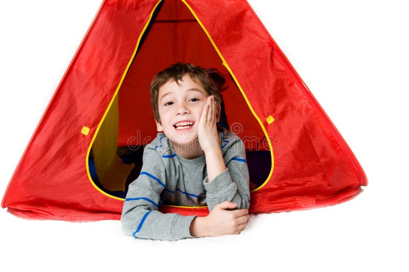 Boy In A Tent Stock Photography Image 18154962