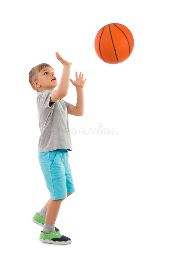 Boy Throwing Basketball royalty free stock photo Boy Throwing Basketball royalty free stock photo