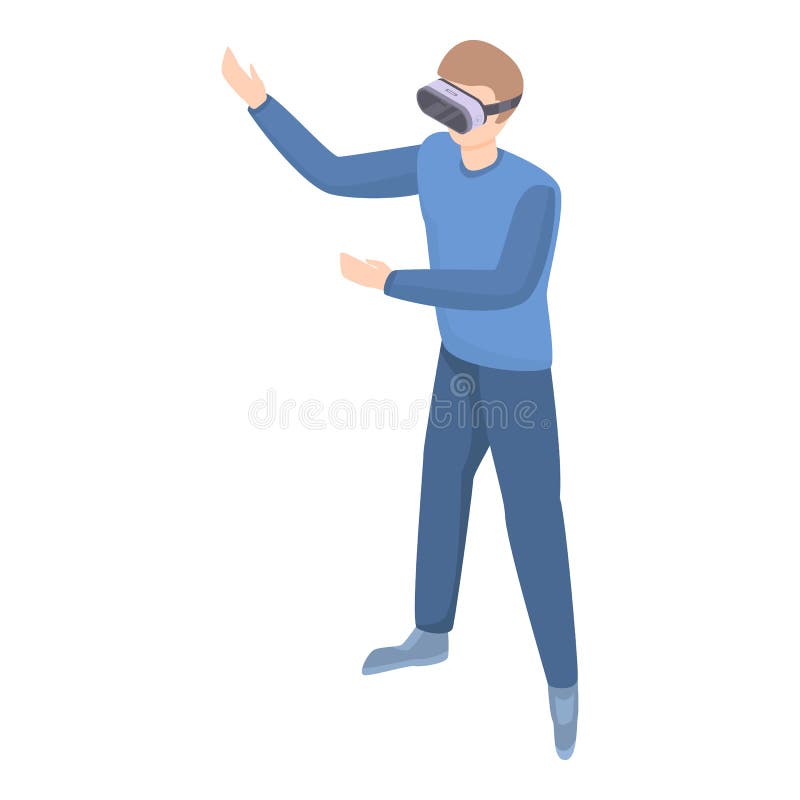 VR headset in hand icon stock vector. Illustration of glass - 74498165
