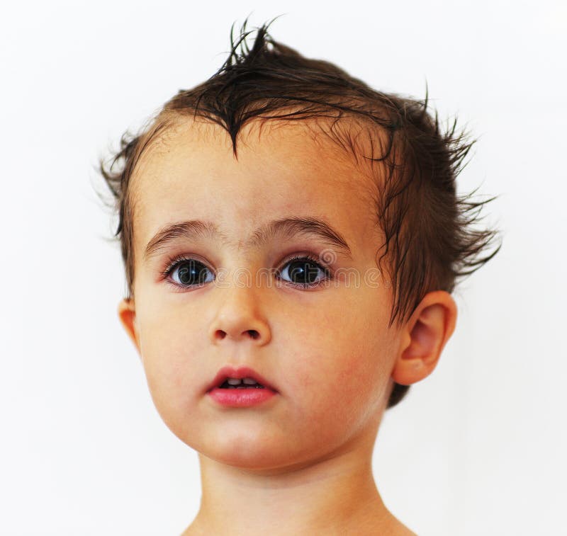 Boy with wet hair stock image. Image of emotion, love 11316173