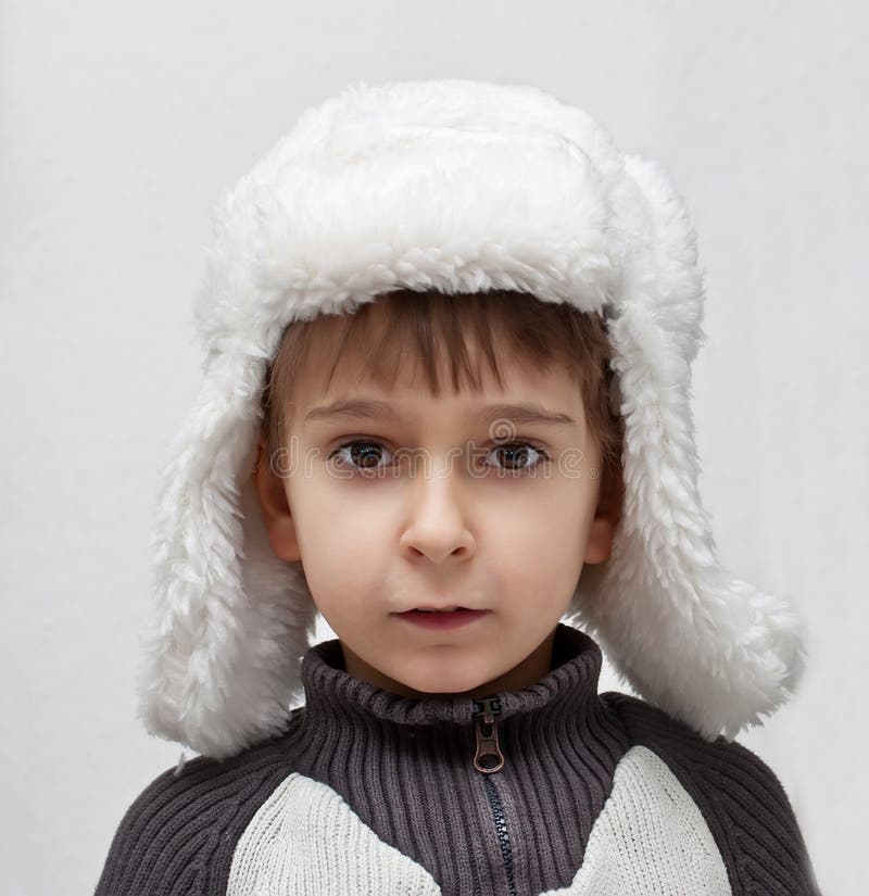 Boy in winter hat stock photo. Image of warm, cheerful 23296678