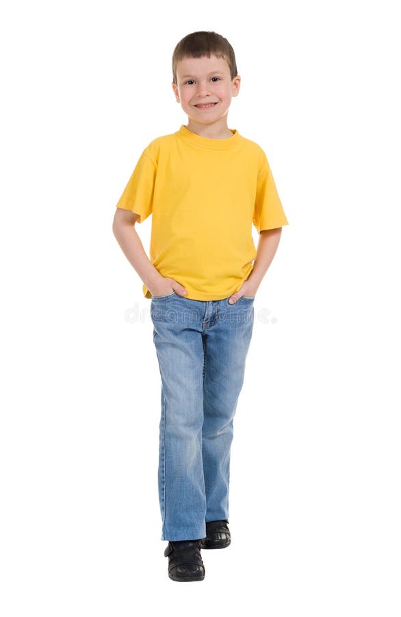 Boy in yellow shirt stock photo. Image of single, healthy 35492340