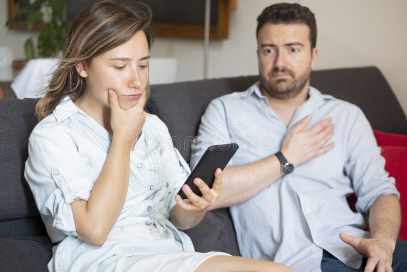 Cheating On Boyfriend While On Phone Boyfriend Caught by Girlfriend while Cheating with Mobile Phone Stock Image - Image of apartment, marriage: 153106825