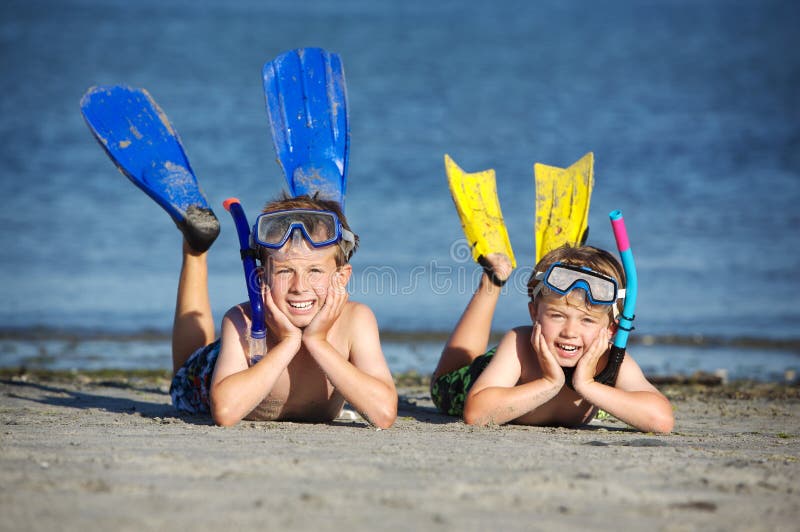 Boys on beach