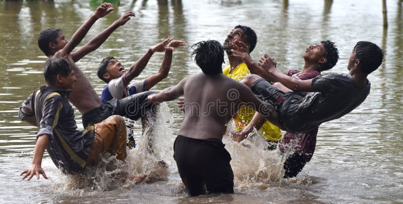 Boys are Enjoying The Watersport royalty free stock images Boys are Enjoying The Watersport royalty free stock images