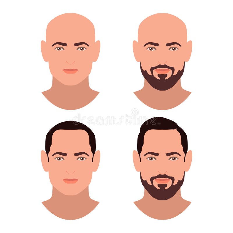 Cute Beautiful Young Boys Faces with Various Hair Style and Beard. Blonde  Men. Set of Avatars Stock Vector - Illustration of flat, health: 108938918