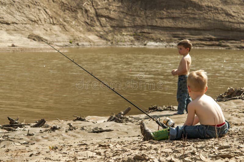 Boys fishing royalty free stock images Boys fishing royalty free stock images