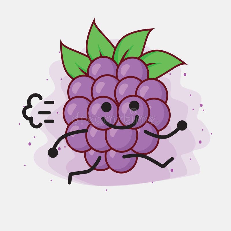 Boysenberry Cute Vector Character Illustration Stock Vector