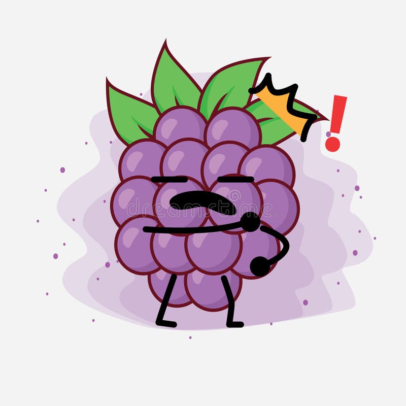 Boysenberry Cute Vector Character Illustration Stock Vector