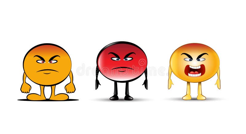 Boze Emojis stock illustratie Boze Emojis stock illustratie