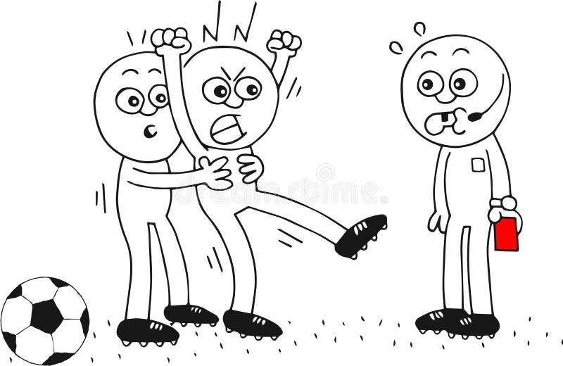 Boze voetballer royalty-vrije illustratie