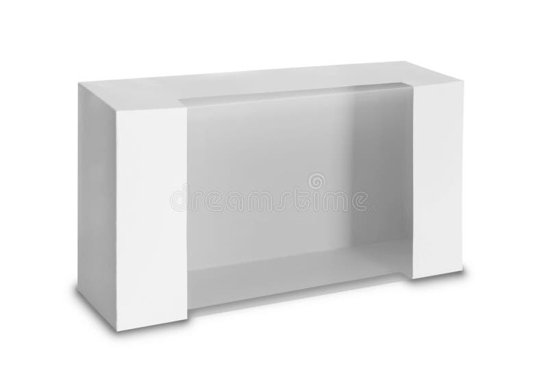 Boîte blanche de paquet de produit avec la fenêtre photo stock Boîte blanche de paquet de produit avec la fenêtre photo stock