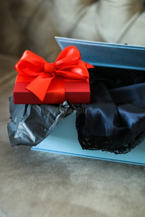 Boîte-cadeau rouge de vacances de luxe avec le ruban et l'arc en soie, le Noël ou le décor de jour de valentines image stock Boîte-cadeau rouge de vacances de luxe avec le ruban et l'arc en soie, le Noël ou le décor de jour de valentines image stock