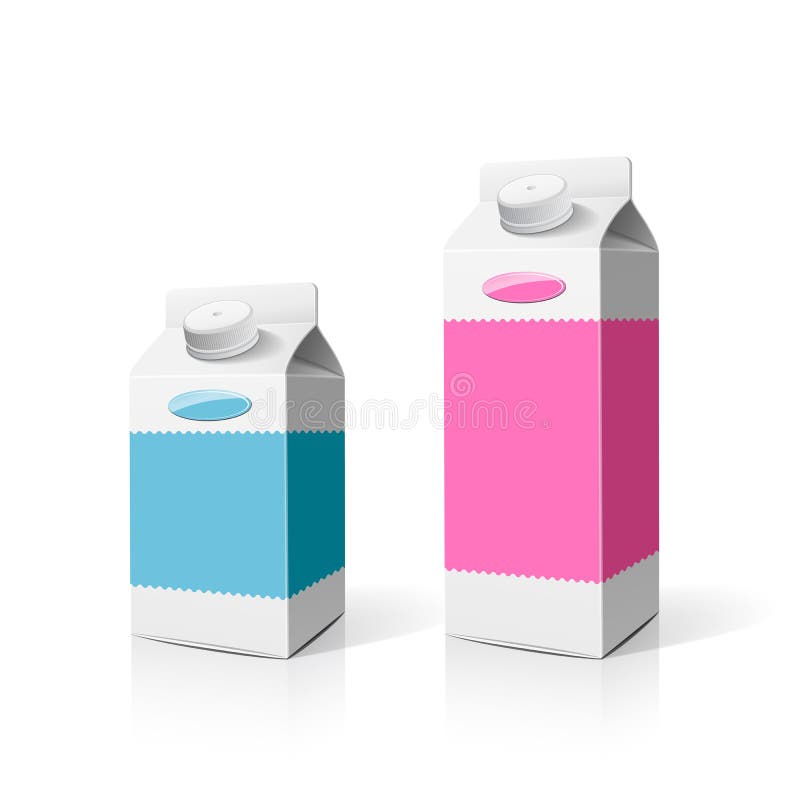 Boîte colorée à lait