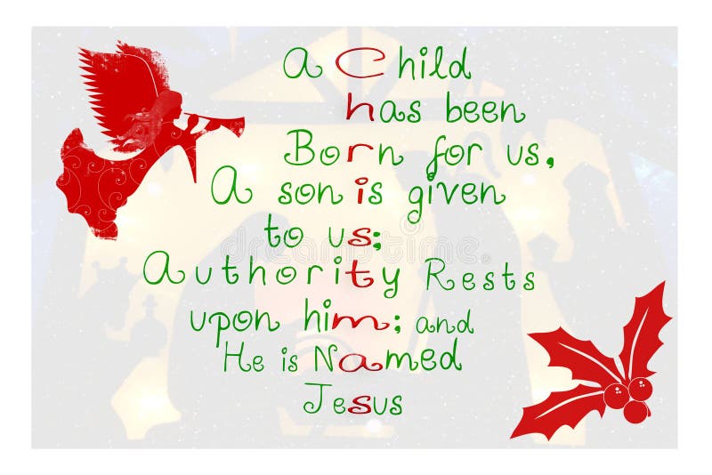 A child had been born for us. A child had been born for us