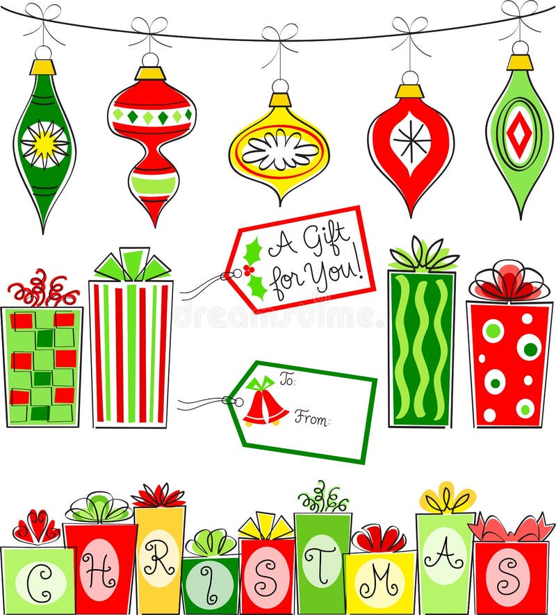 Boże Narodzenia i Prezenta Set Ornamentują