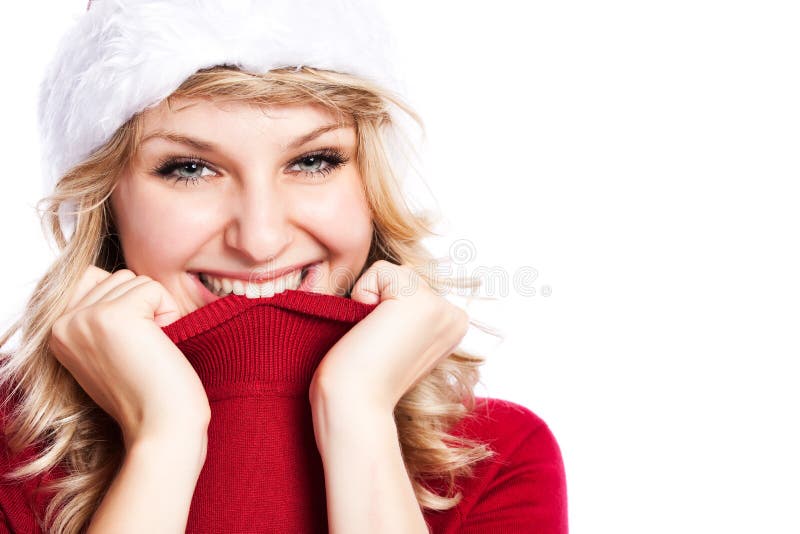 Boże narodzenie dziewczyna Santa obraz royalty free