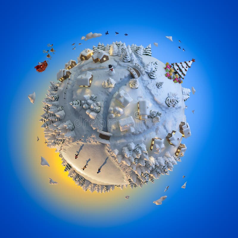 Boże Narodzenie planeta ilustracja wektor Boże Narodzenie planeta ilustracja wektor
