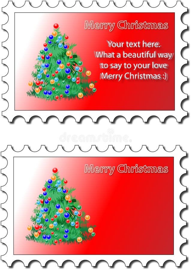 A simple Christmas stamp. What a beautiful way to say to your love Merry Christmas. A simple Christmas stamp. What a beautiful way to say to your love Merry Christmas.