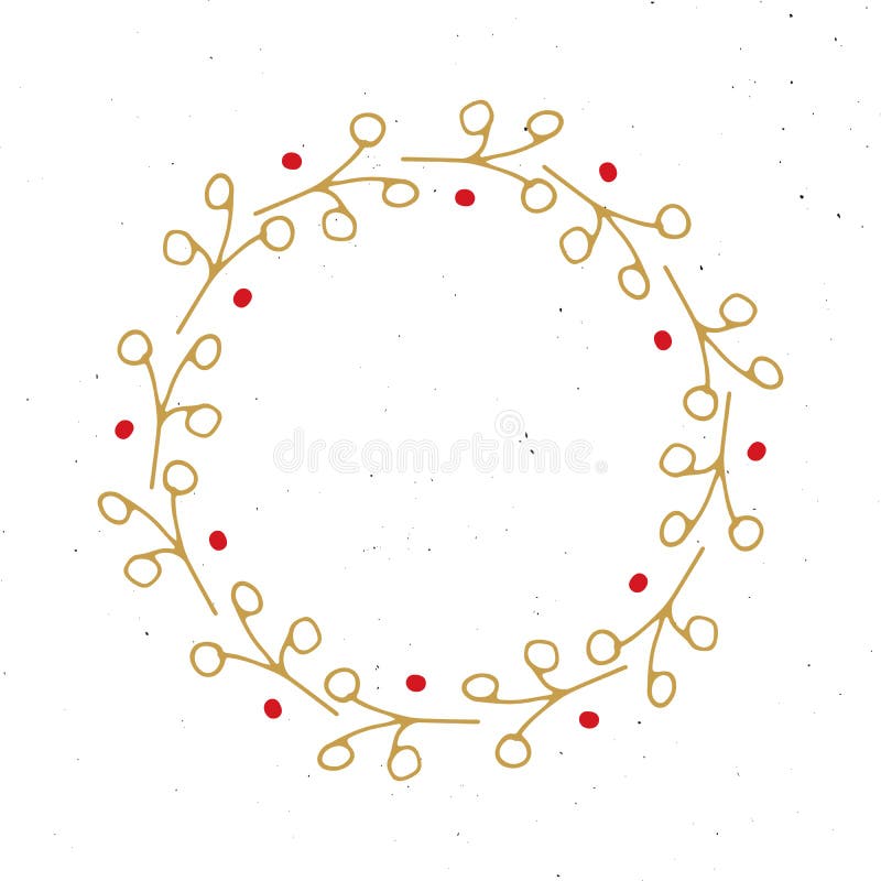 Bożenarodzeniowe ramy ustawiająca wianku Round ręka rysująca doodles również zwrócić corel ilustracji wektora ilustracji Bożenarodzeniowe ramy ustawiająca wianku Round ręka rysująca doodles również zwrócić corel ilustracji wektora ilustracji