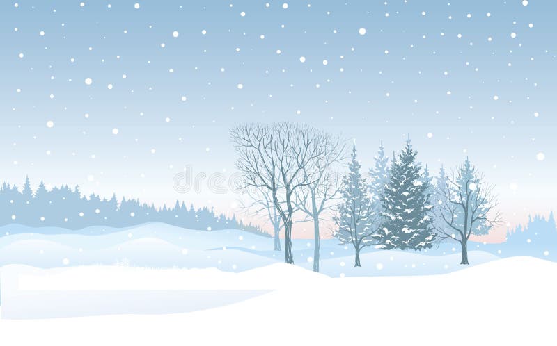 Bożenarodzeniowy opadu śniegu tło Śnieżny zima krajobraz Wesoło Chri