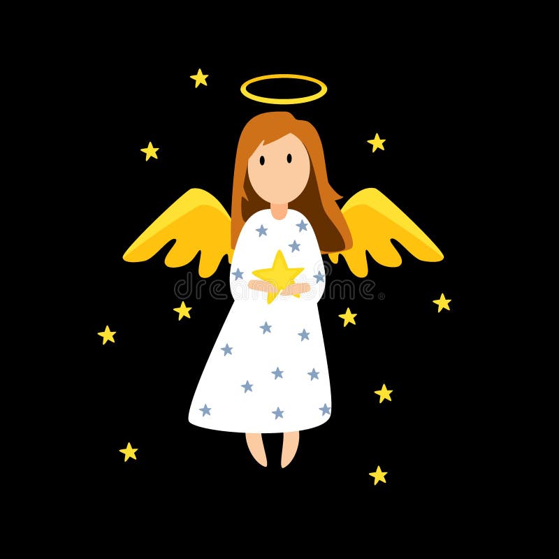 Bożenarodzeniowy śliczny anioł więcej toreb, Świąt oszronieją Klaus Santa niebo ilustracja wektor Bożenarodzeniowy śliczny anioł więcej toreb, Świąt oszronieją Klaus Santa niebo ilustracja wektor