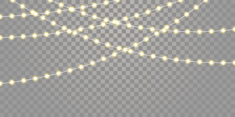 Bożonarodzeniowe światła wektor odizolowywający zawiązuje dla wakacyjnego świętowania Xmas, urodziny, festiwal lampy światła na p Bożonarodzeniowe światła wektor odizolowywający zawiązuje dla wakacyjnego świętowania Xmas, urodziny, festiwal lampy światła na p