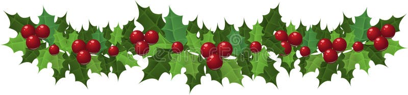 bożych narodzeń girlandy holly royalty ilustracja bożych narodzeń girlandy holly royalty ilustracja