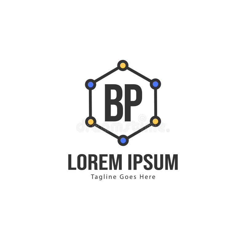 BP Letter Logo Design. Creative Modern BP Letters Icon Illustration